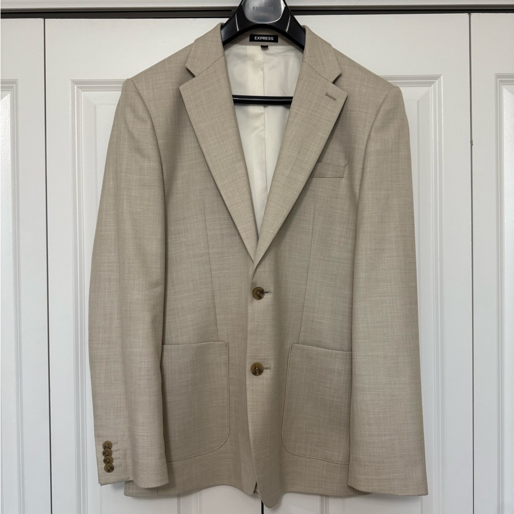 Express Mens Beige Blazer 40L